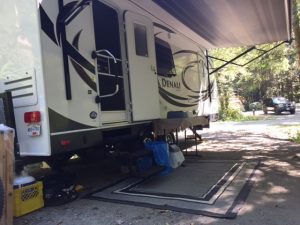 RV with Awning Out