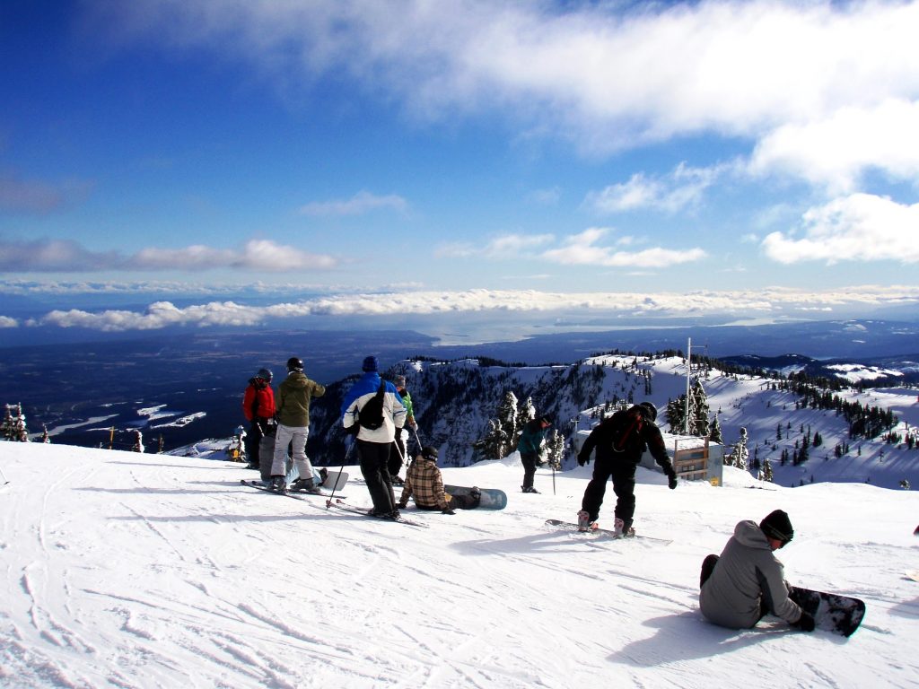 Ocean View Skiing at Mt. Washington, BC